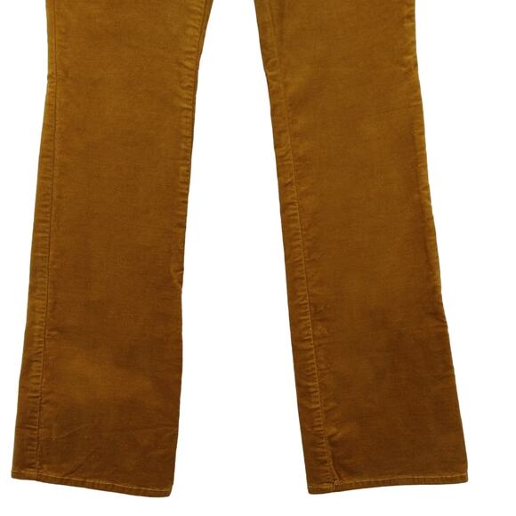 AL L'AGENCE Oriana Yellow Gold Velour Velvet High Rise Straight Leg Pants NWT 25 - Picture 3 of 9